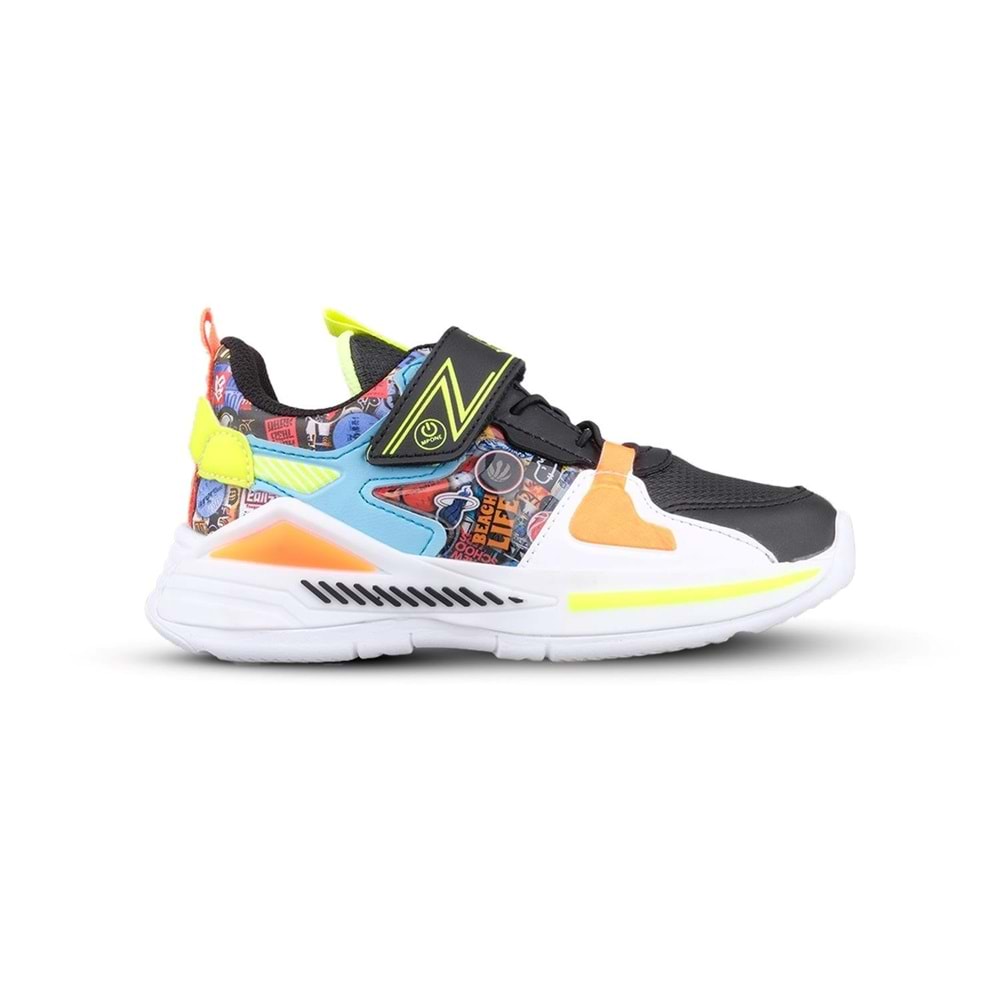 MP 242-3325 ÇOCUK SPOR AYAKKABI - SİYAH-MAVİ - 26