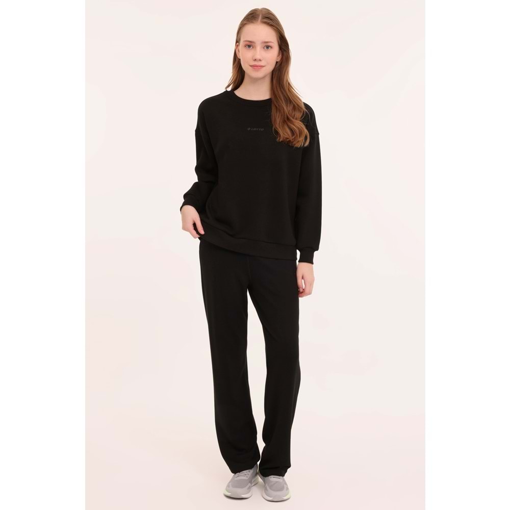 LOTTO W-DELFIN C NECK SWEAT 4PR KADIN SWEATSHİRT - SİYAH - M