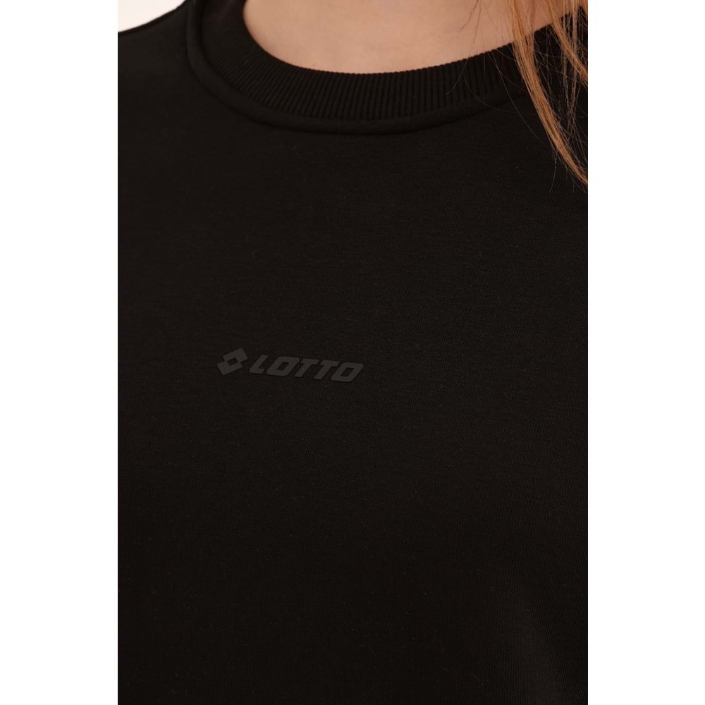 LOTTO W-DELFIN C NECK SWEAT 4PR KADIN SWEATSHİRT - SİYAH - S