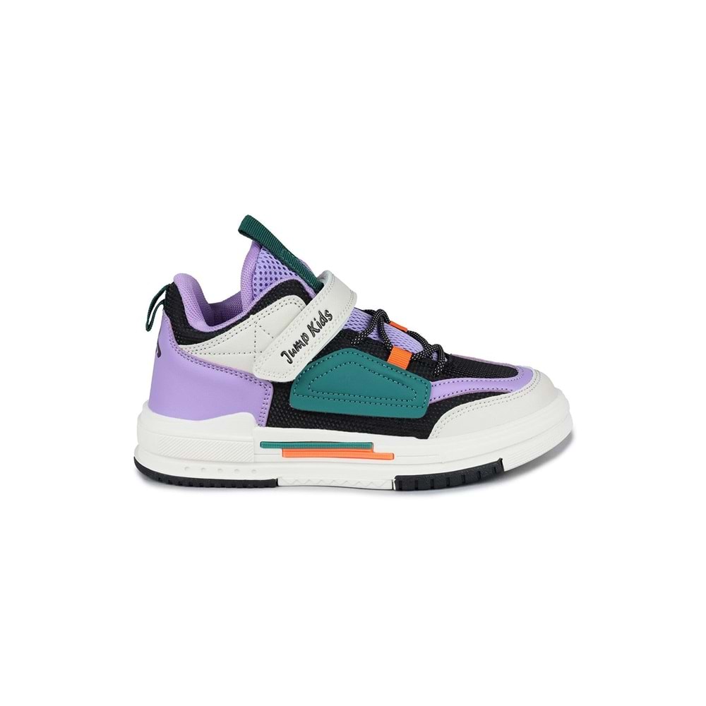 JUMP 31093 ÇOCUK SNEAKER SPOR AYAKKABI - SİYAH-MOR - 32