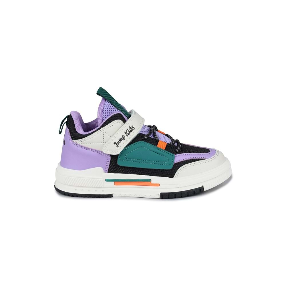 JUMP 31093 ÇOCUK SNEAKER SPOR AYAKKABI - SİYAH-MOR - 35