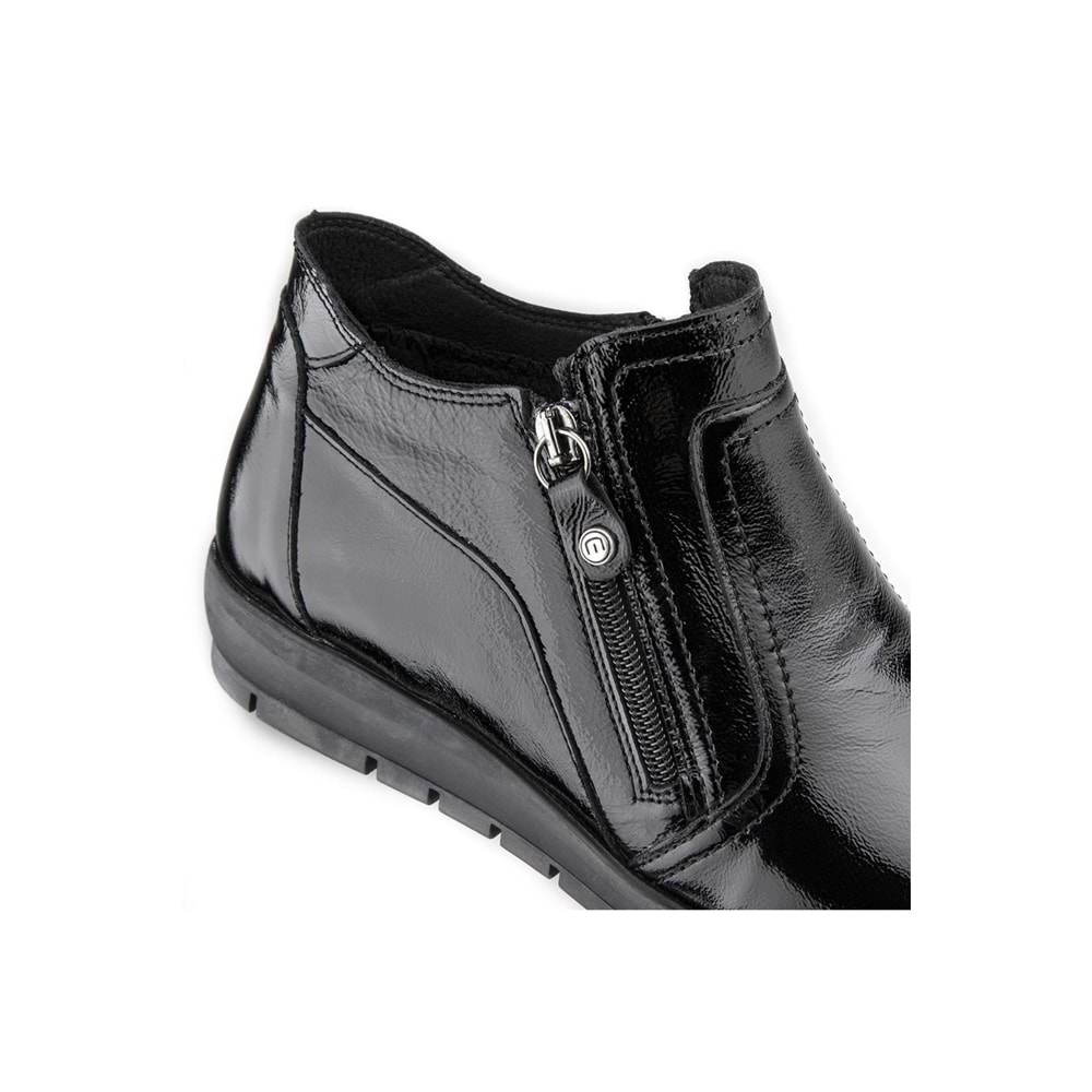 Muya Abelia 6 Nokta Anatomik Hakiki Deri Kadın Bot - Siyah - 39