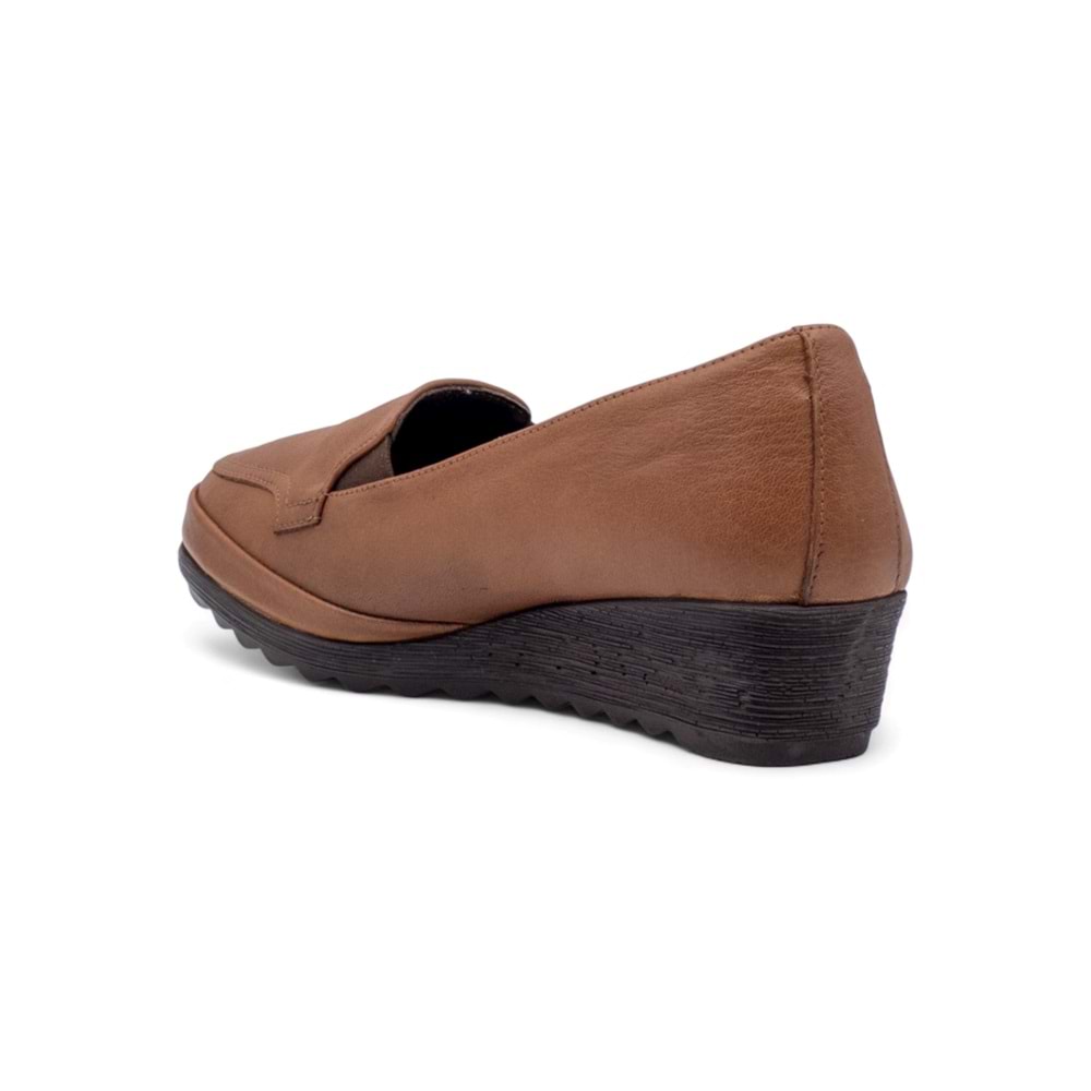 Muya Aster 6 Nokta Anatomik Hakiki Deri Kadın Ayakkabı - Taba - 37