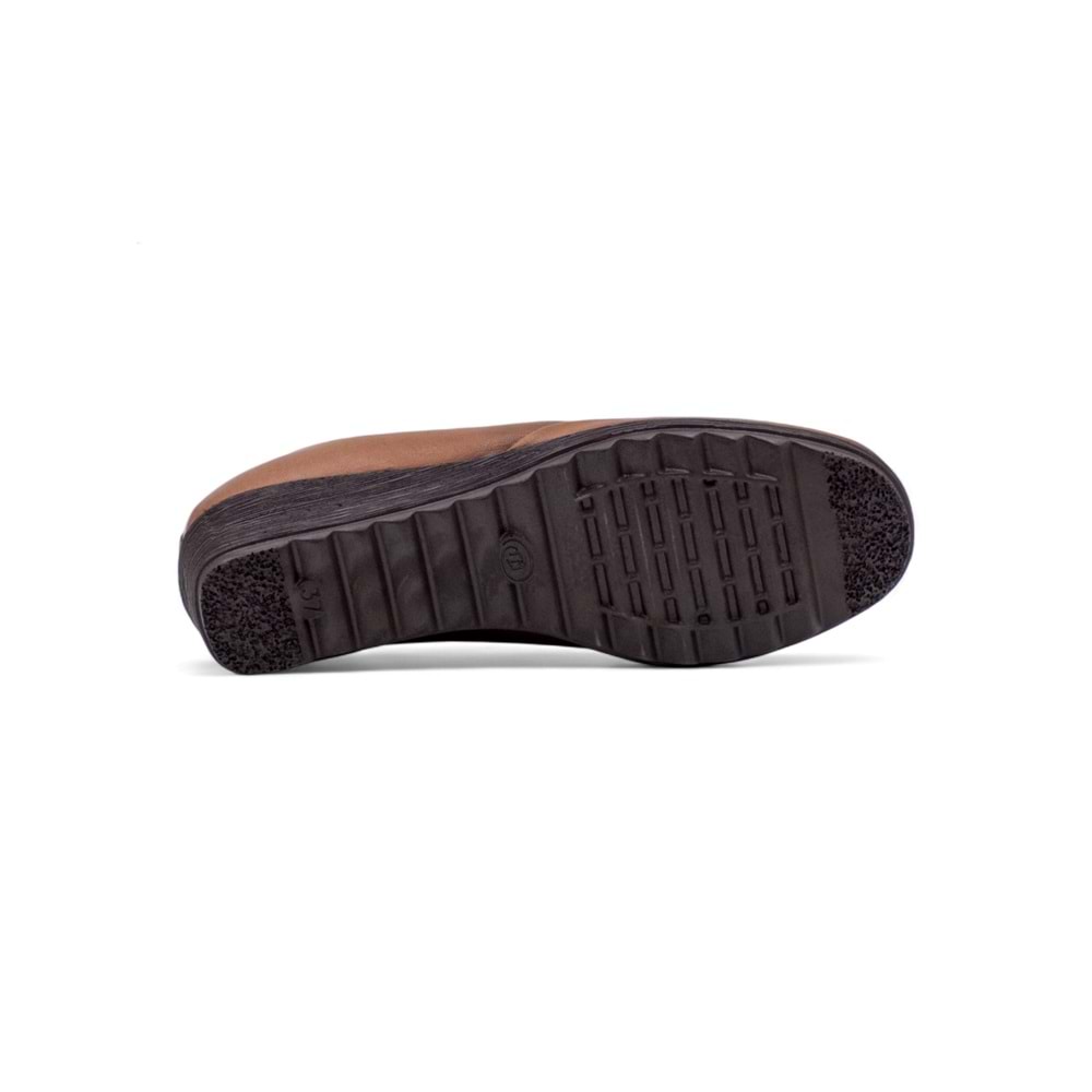 Muya Aster 6 Nokta Anatomik Hakiki Deri Kadın Ayakkabı - Taba - 37