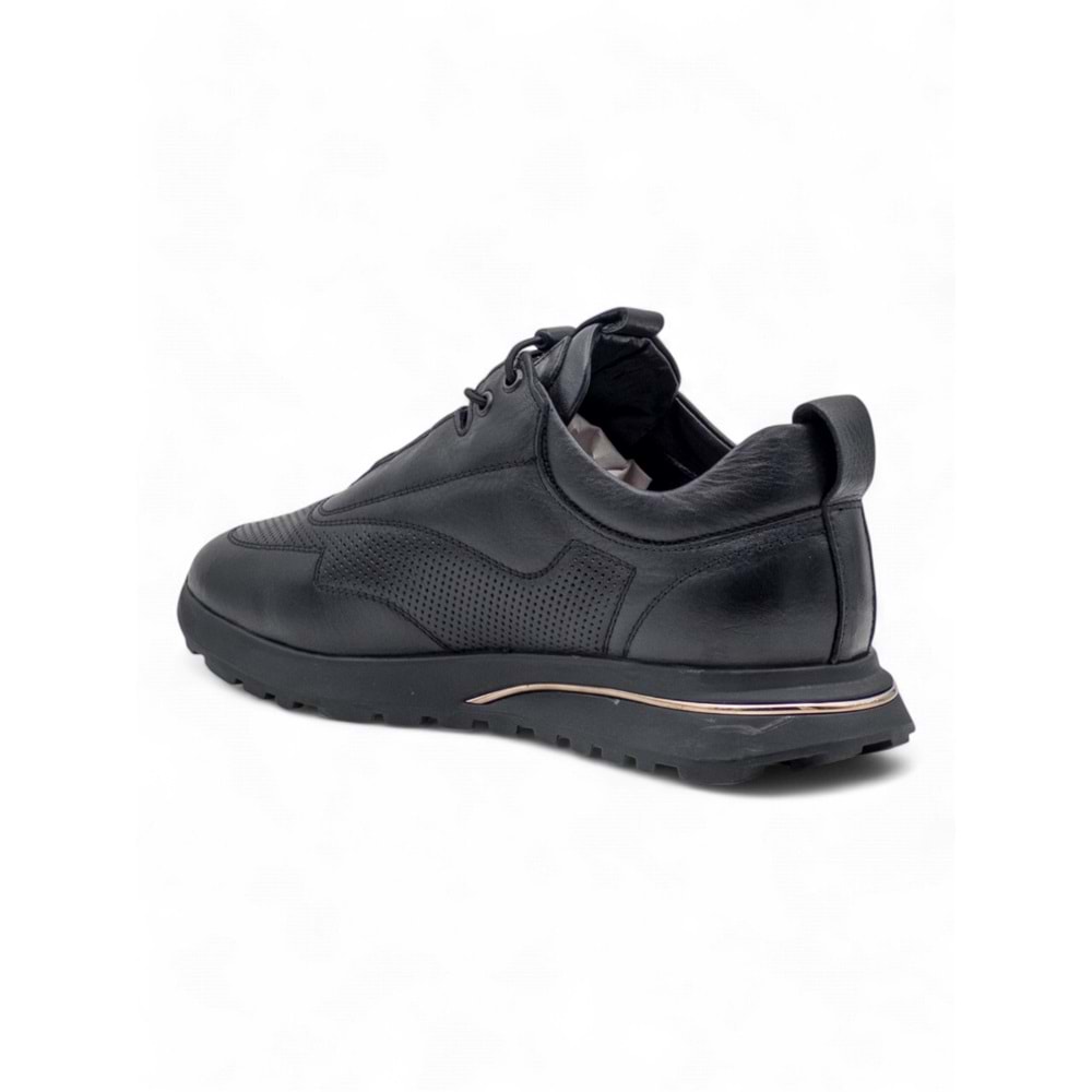 VOYAGER 1019 ERKEK HAKİKİ DERİ SPOR AYAKKABI - SİYAH - 40