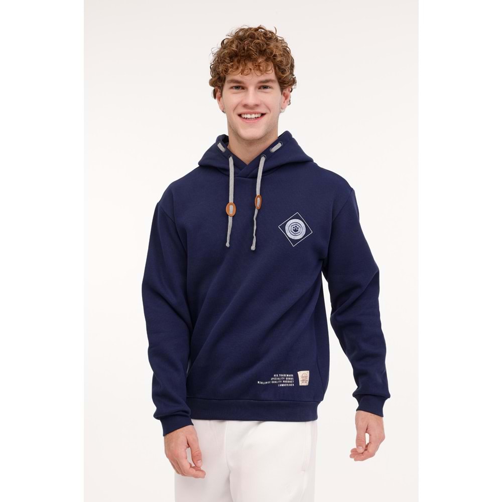 LUMBERJACK ML HECTOR 17URB1043 4PR ERKEK SWEATSHİRT KAPŞONLU - LACİ - L
