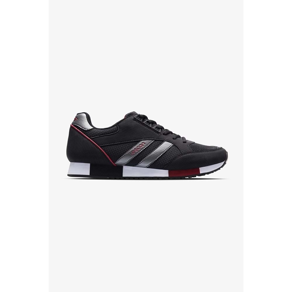 LESCON BOSTON 6 ERKEK SNEAKERS SPOR AYAKKABI - SİYAH - 45