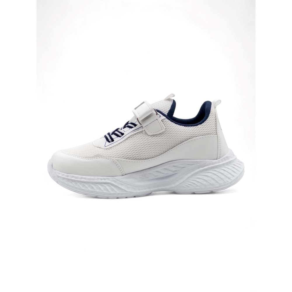 MP 251-3415 ERKEK ÇOCUK SPOR AYAKKABI - BEYAZ-SARI - 34