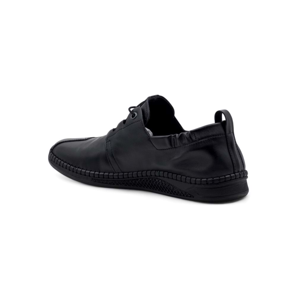 VOYAGER 5146 ERKEK HAKİKİ DERİ SARAÇLI AYAKKABI - SİYAH - 41