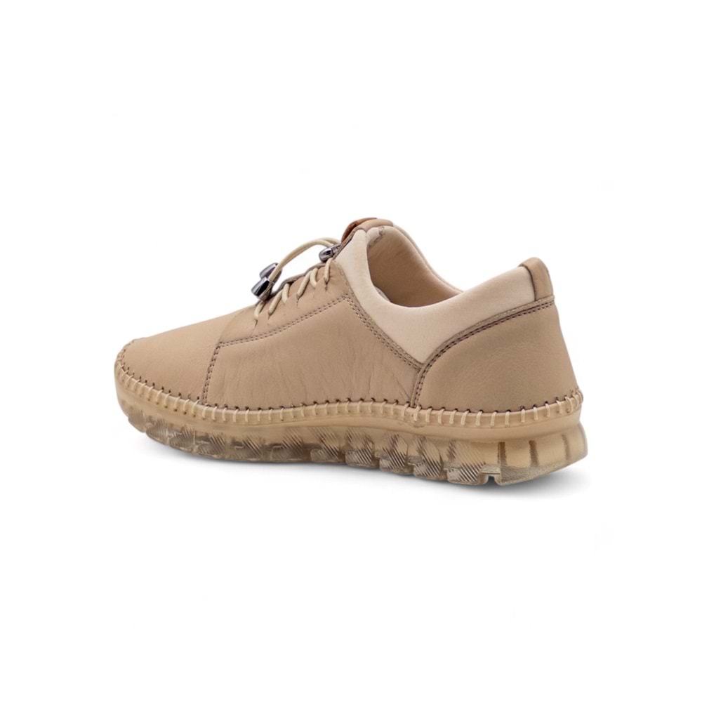 VOYAGER Z067 KADIN HAKİKİ DERİ SPOR AYAKKABI - BEJ - 40