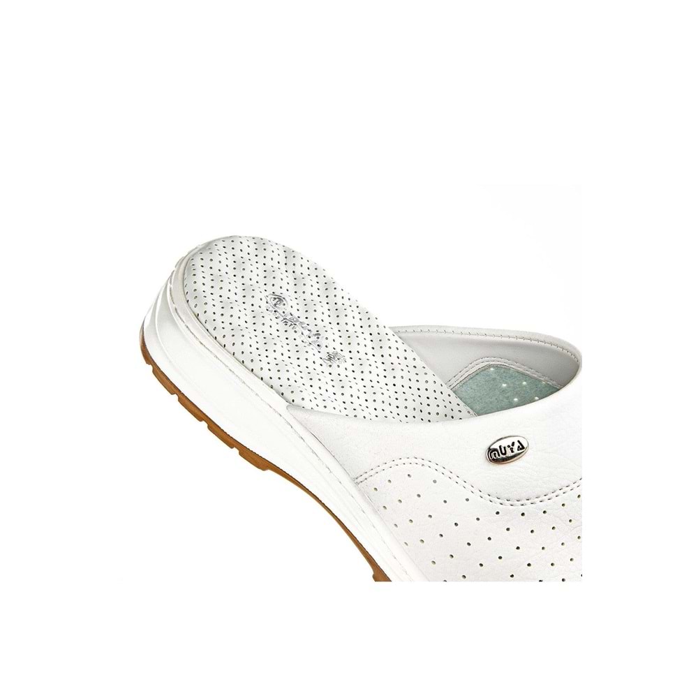 Muya Shore Çok Amaçlı Kaymaz Taban Topuk Dikeni Ortopedik Sabo Kadın Terlik - Beyaz - 36