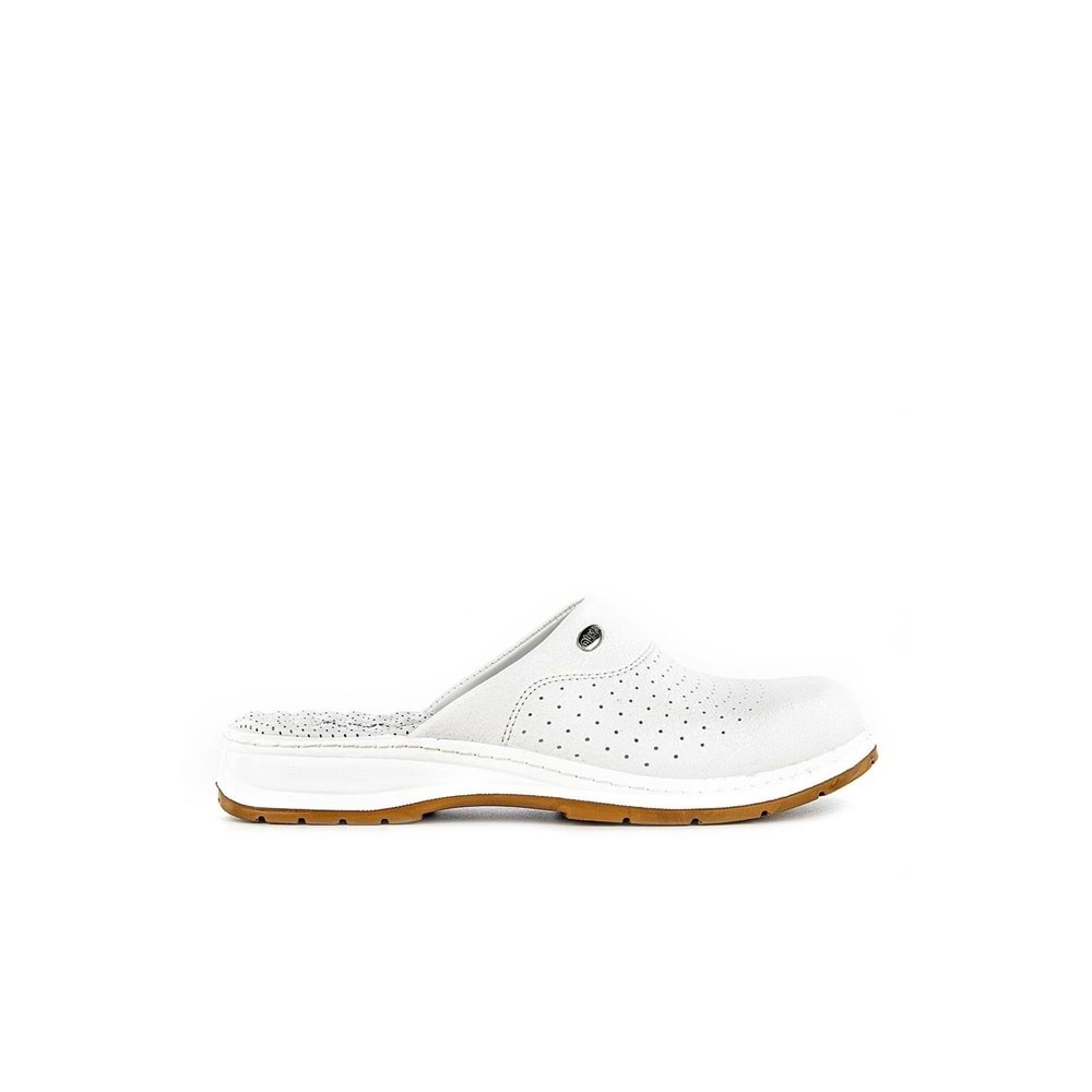 Muya Rider Çok Amaçlı Kaymaz Taban Topuk Dikeni Ortopedik Sabo Erkek Terlik - Beyaz - 44