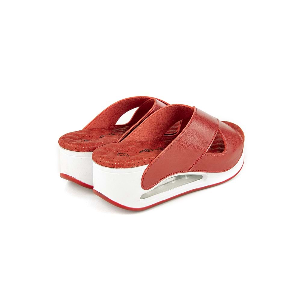 Muya Penelope Anatomik Air Max Tabanlı Topuk Dikeni Kadın Terlik - Kırmızı - 39