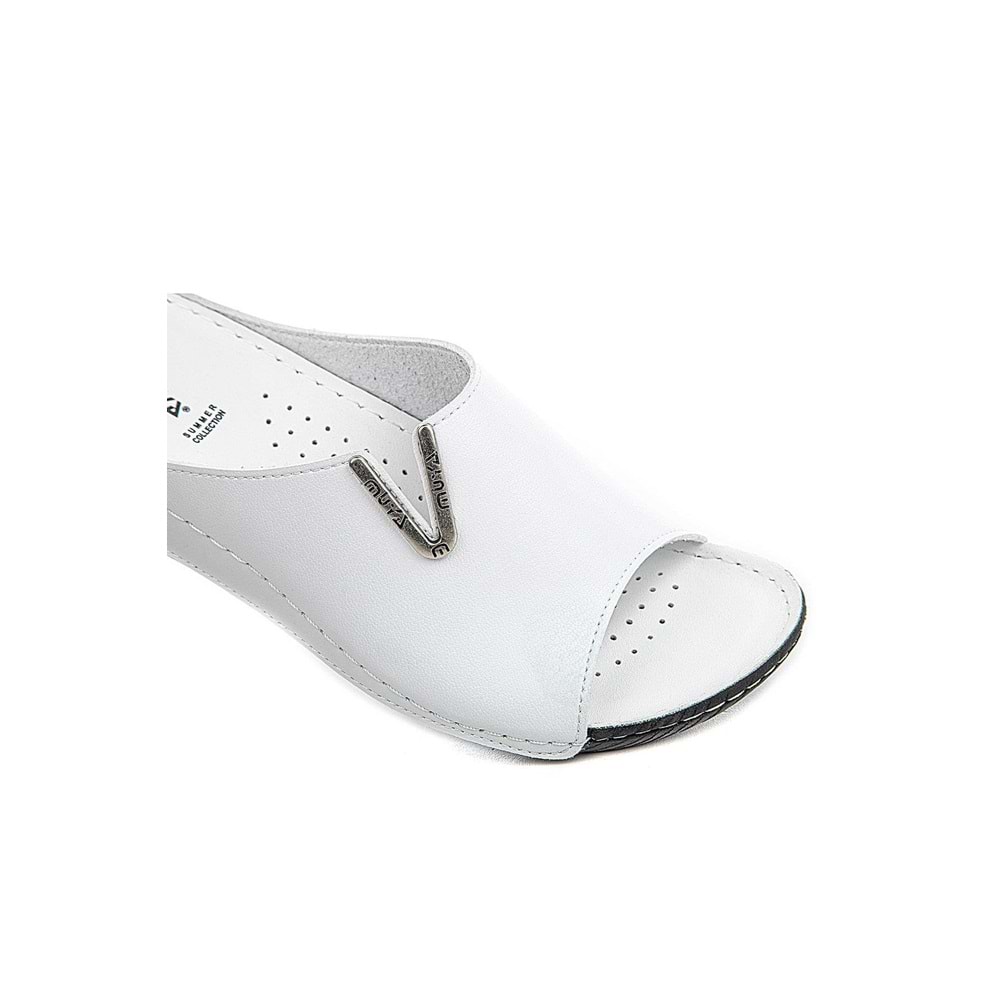 Muya Nest Anatomik Taban Dört Mevsim Kadın Terlik - Beyaz - 40