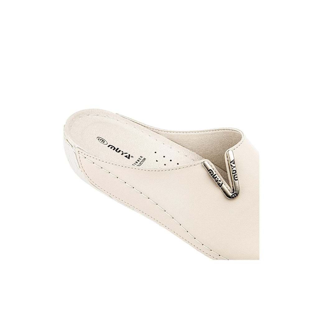 Muya Nest Anatomik Taban Dört Mevsim Kadın Terlik - Krem - 40