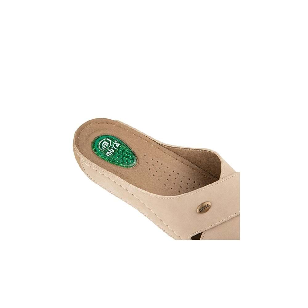 Muya Cyrus Anatomik Taban Jel Destekli Topuk Dikeni Dört Mevsim Kadın Terlik - Vizon - 40