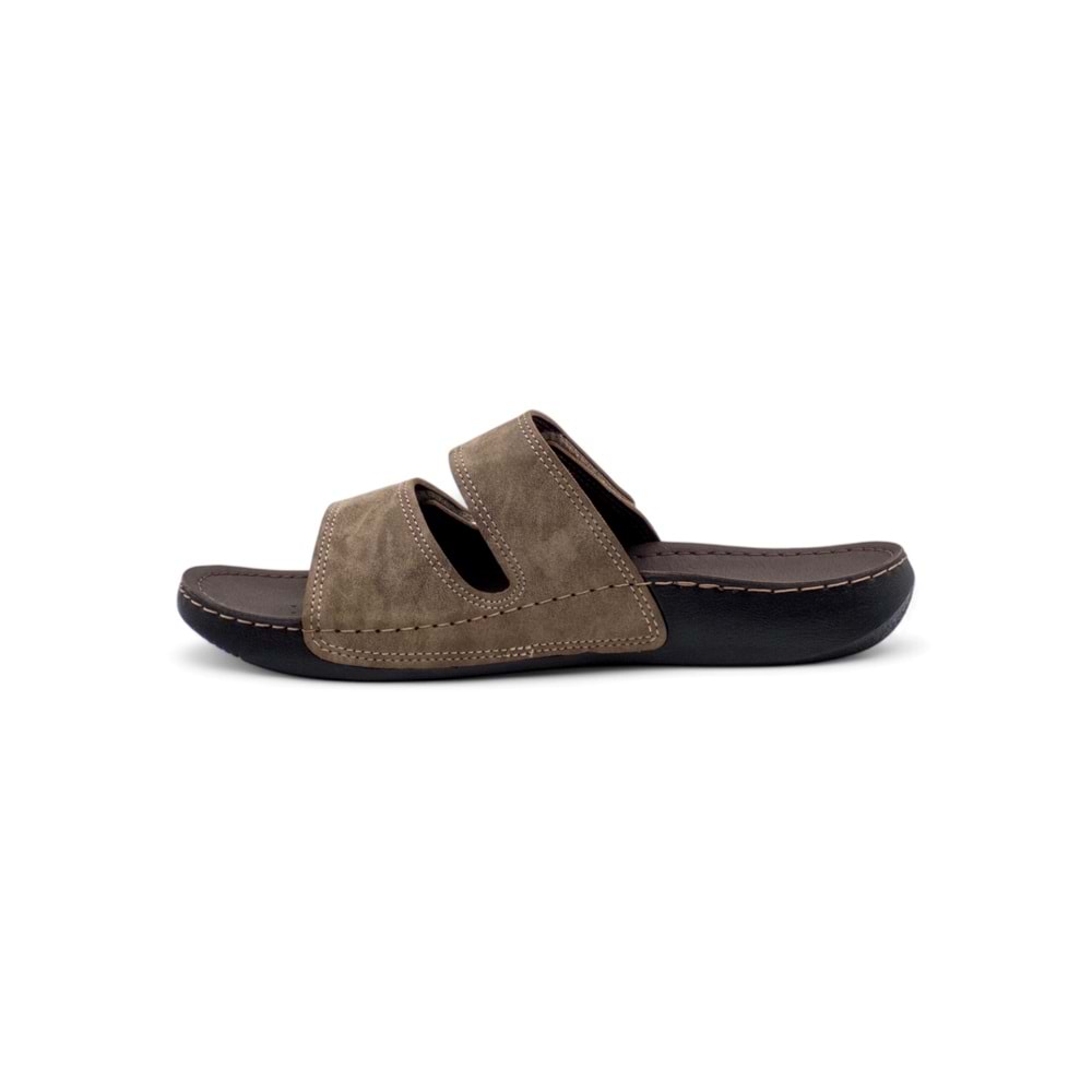 Muya Luwih Anatomik Taban Dört Mevsim Erkek Terlik - Vizon - 40