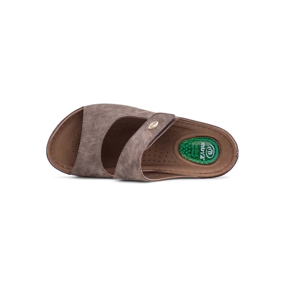 Muya Anyar Anatomik Taban Jel Destekli Topuk Dikeni Dört Mevsim Kadın Terlik - Kahverengi - 40