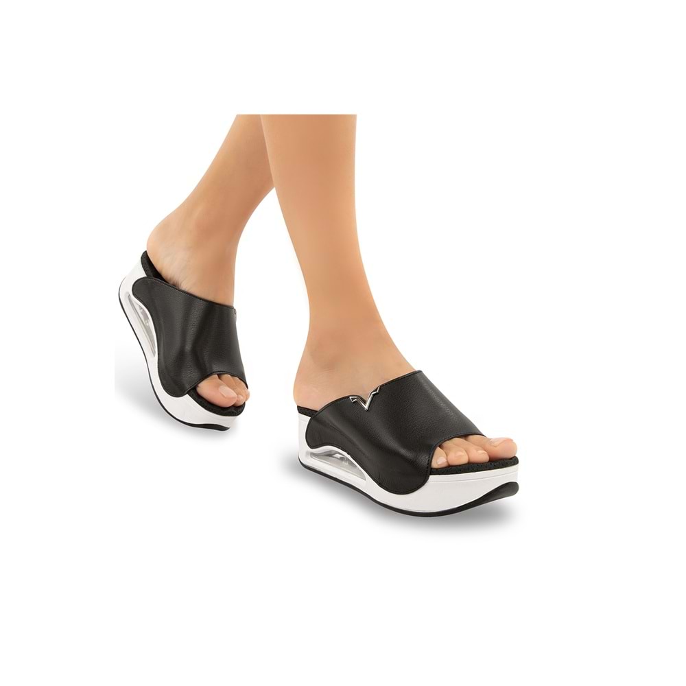 Muya Aero Anatomik Air Max Tabanlı Topuk Dikeni Kadın Terlik - Siyah - 37