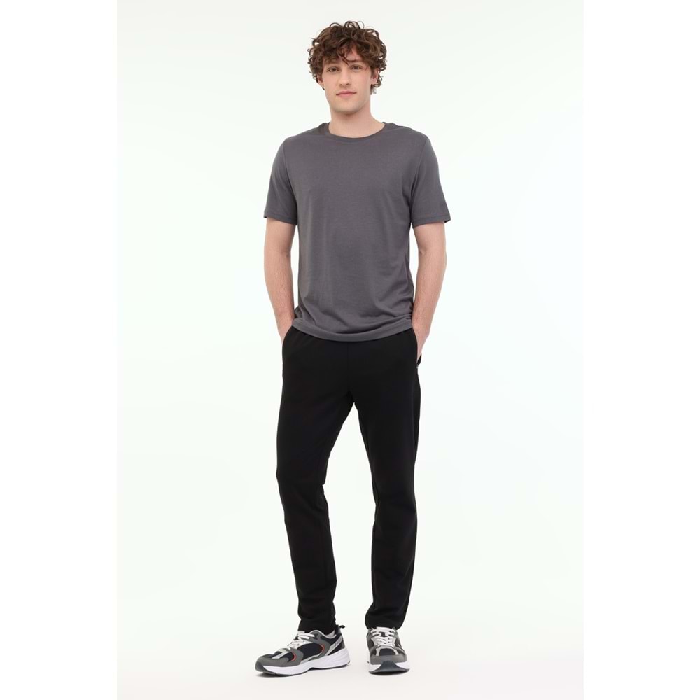 LUMBERJACK MB CT110 PM C NK T-SH 5FX ERKEK KISA KOL TİŞÖRT - ANTRASİT - M