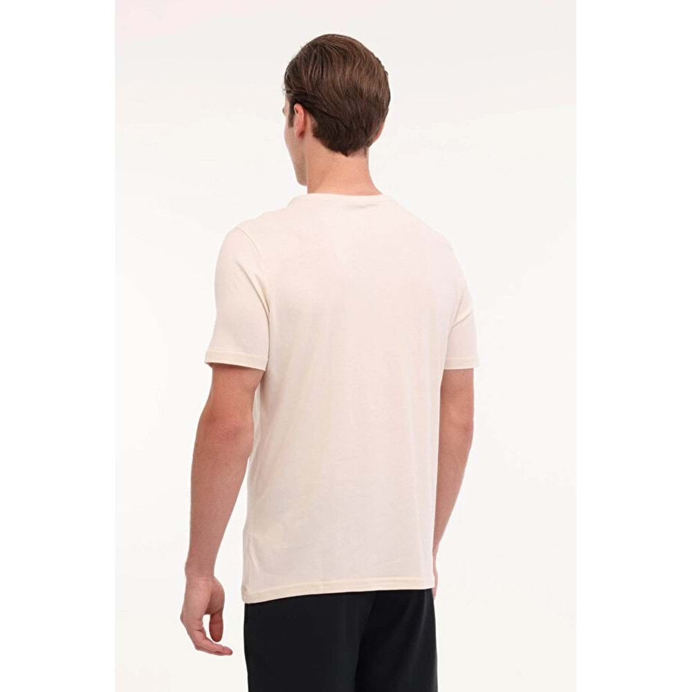 LUMBERJACK MB CT110 PM C NK T-SH 5FX ERKEK KISA KOL TİŞÖRT - BEJ - L