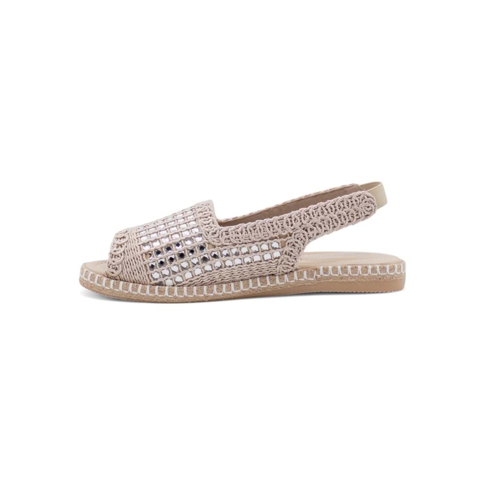 PANDORA MODA Y25.82.111 KADIN HASIR SANDALET - KREM - 40