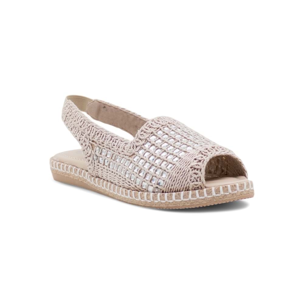 PANDORA MODA Y25.82.111 KADIN HASIR SANDALET - KREM - 40