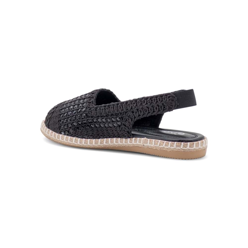 PANDORA MODA Y25.82.111 KADIN HASIR SANDALET - SİYAH - 40