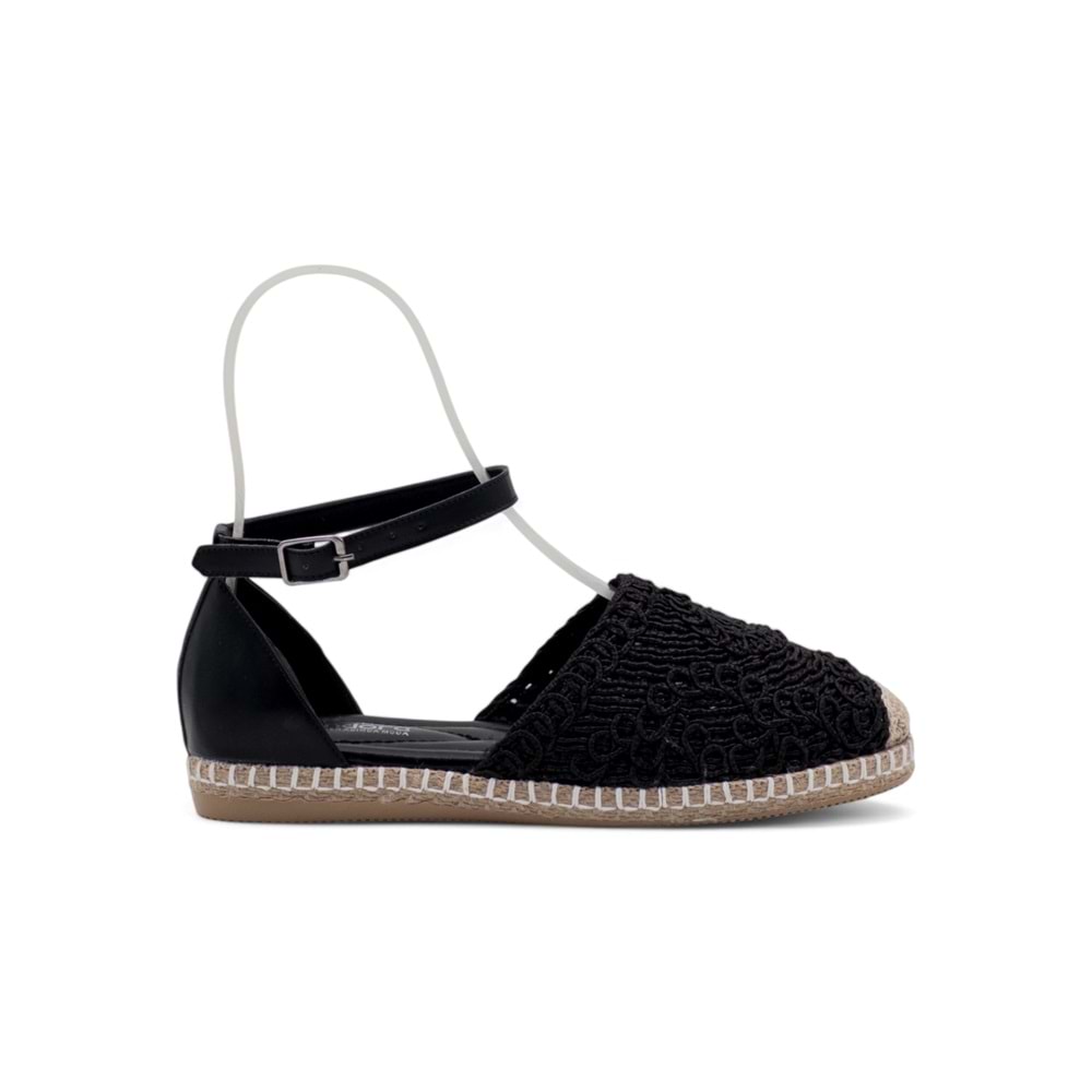 PANDORA MODA Y25.82.221 KADIN HASIR SANDALET - SİYAH - 40