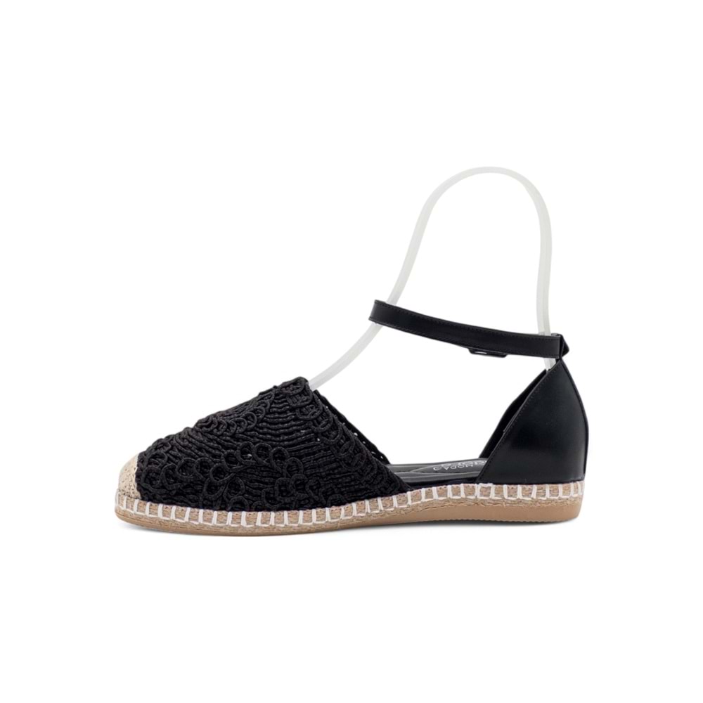 PANDORA MODA Y25.82.221 KADIN HASIR SANDALET - SİYAH - 40