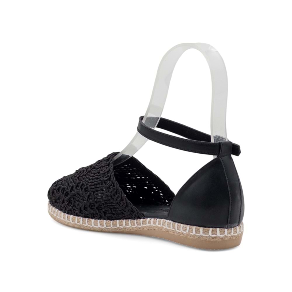 PANDORA MODA Y25.82.221 KADIN HASIR SANDALET - SİYAH - 40