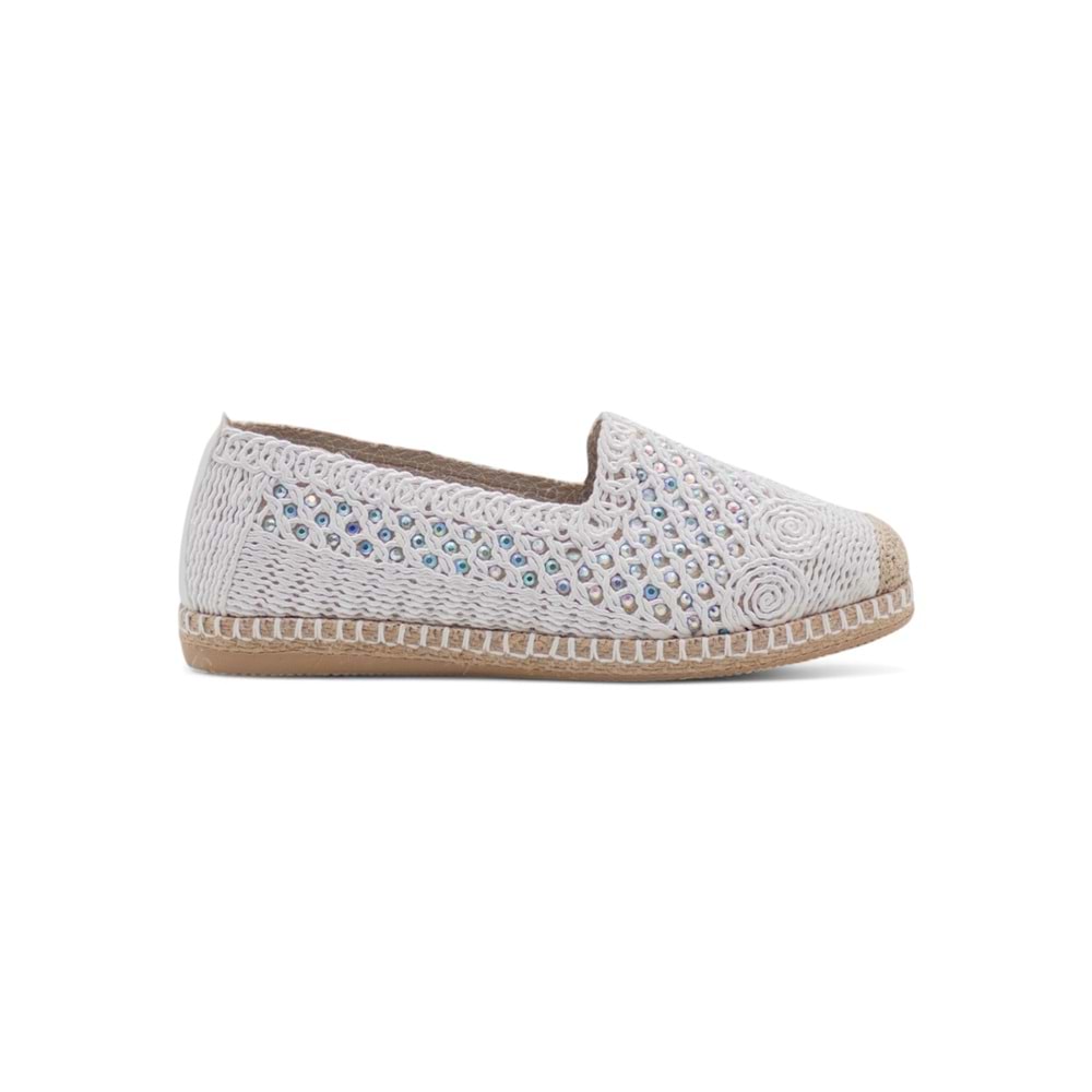 PANDORA MODA Y25.82.112 KADIN HASIR ESPADRİL - BEYAZ - 36
