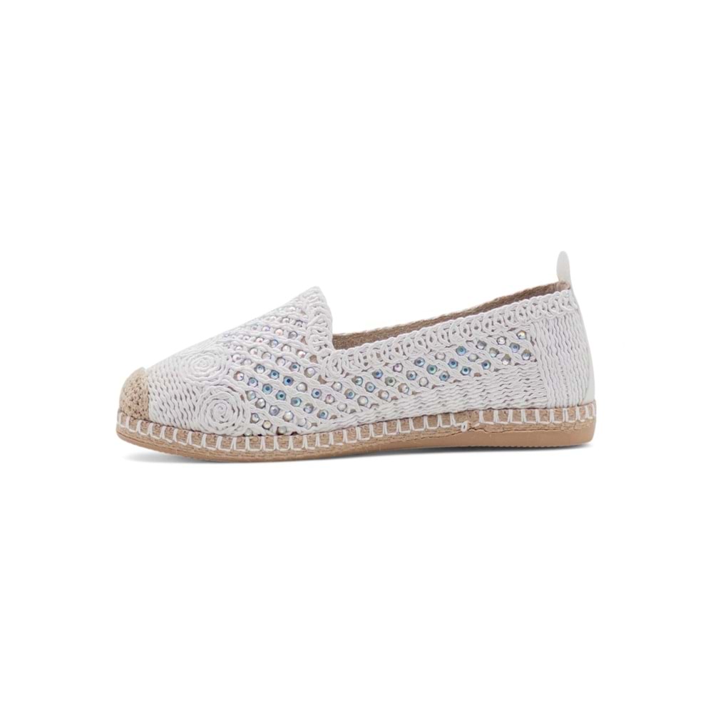 PANDORA MODA Y25.82.112 KADIN HASIR ESPADRİL - BEYAZ - 36