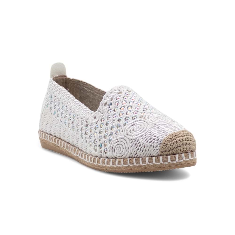 PANDORA MODA Y25.82.112 KADIN HASIR ESPADRİL - BEYAZ - 36