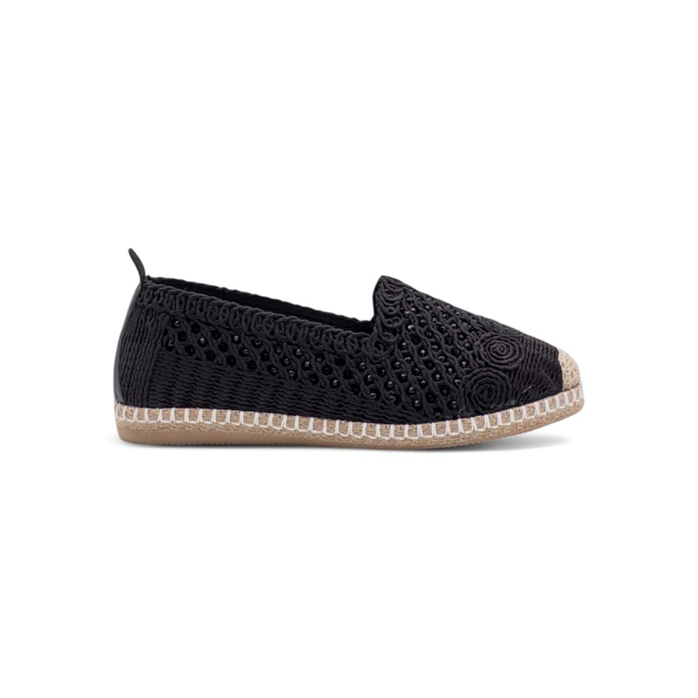 PANDORA MODA Y25.82.112 KADIN HASIR ESPADRİL - SİYAH - 36