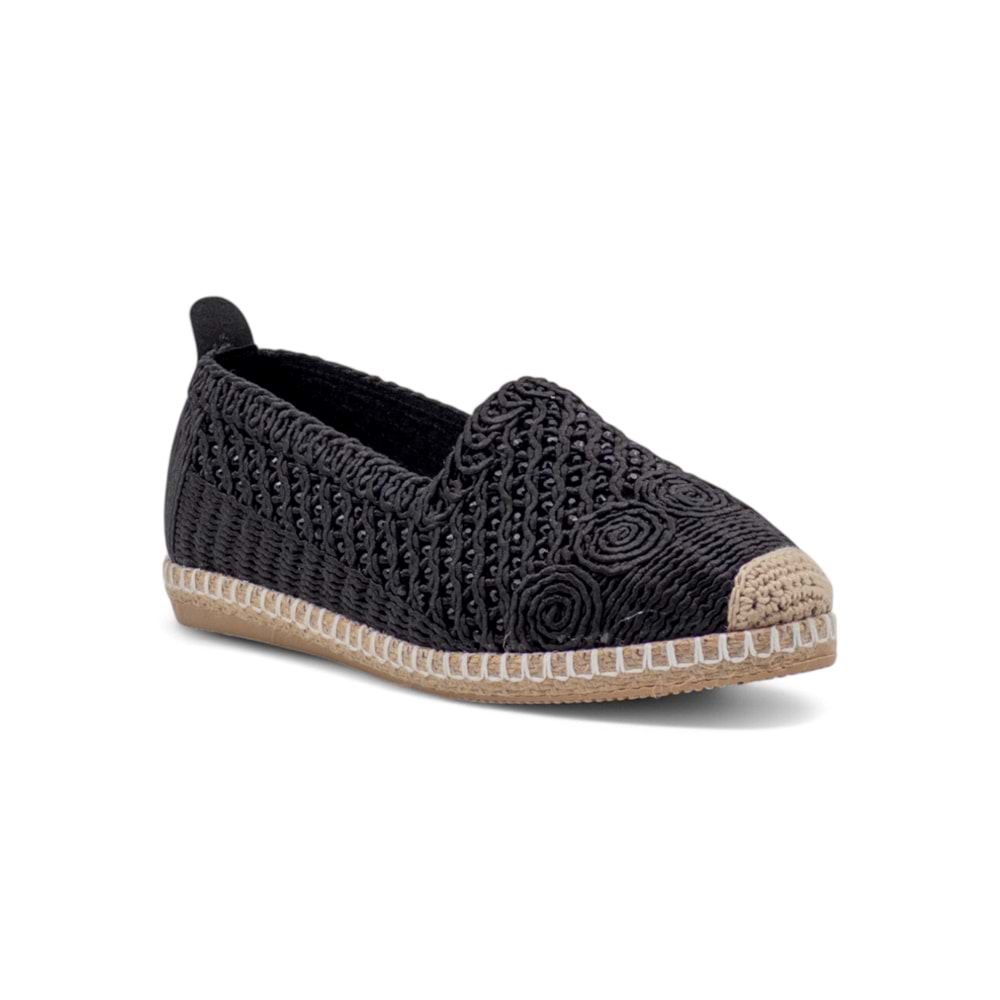 PANDORA MODA Y25.82.112 KADIN HASIR ESPADRİL - SİYAH - 36