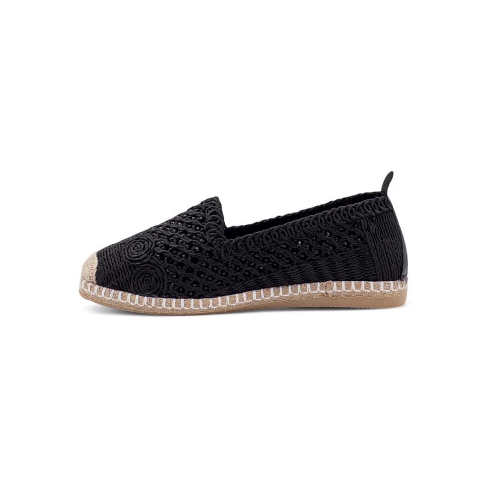 PANDORA MODA Y25.82.112 KADIN HASIR ESPADRİL - SİYAH - 40