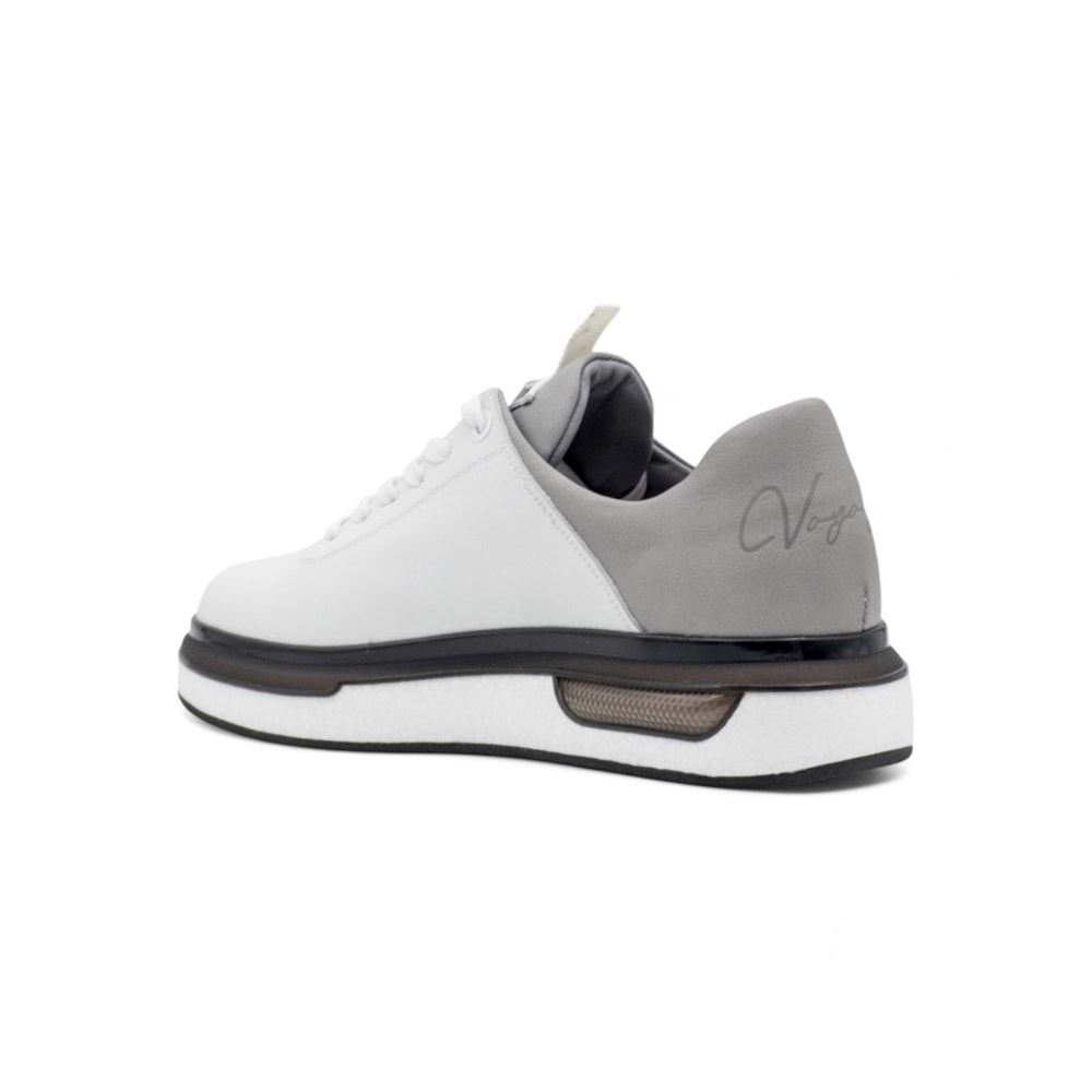 VOYAGER M057 HAKİKİ DERİ ERKEK SNEAKER - BEYAZ - 43