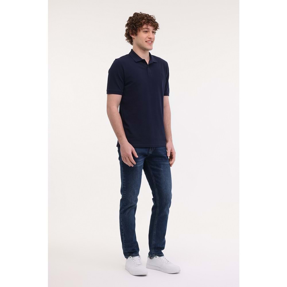 LUMBERJACK MB CT953 POLO T-SH 5FX ERKEK KISA KOL POLO TİŞÖRT - LACİVERT - L