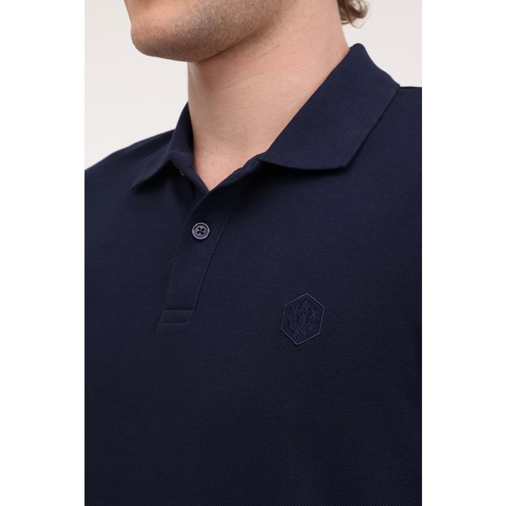 LUMBERJACK MB CT953 POLO T-SH 5FX ERKEK KISA KOL POLO TİŞÖRT - LACİVERT - L