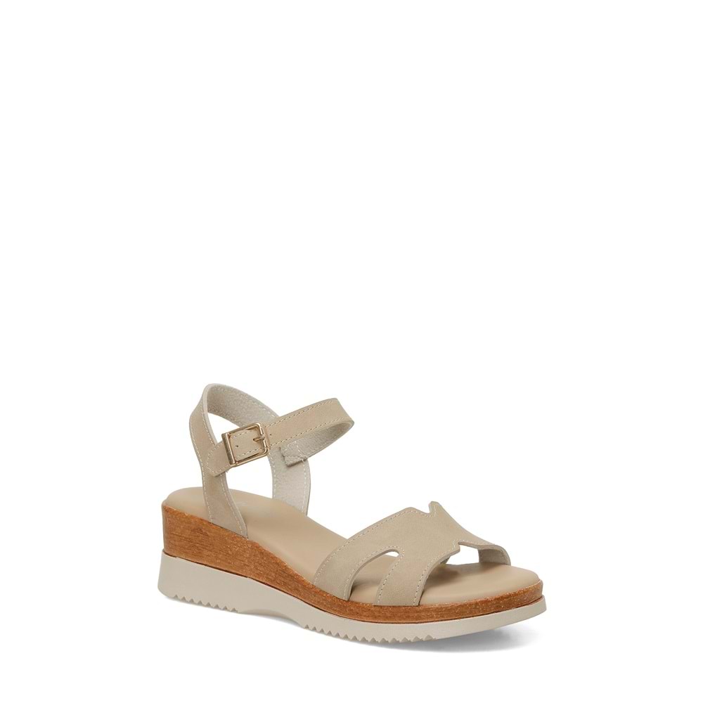 POLARİS 323596.Z 5FX DOLGU TOPUK KADIN SANDALET - VİZON - 40