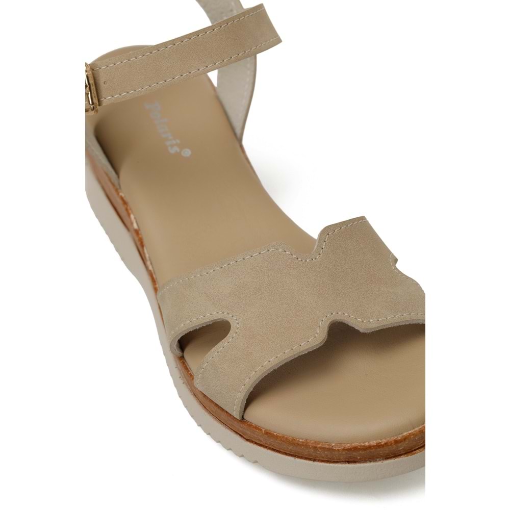 POLARİS 323596.Z 5FX DOLGU TOPUK KADIN SANDALET - VİZON - 40