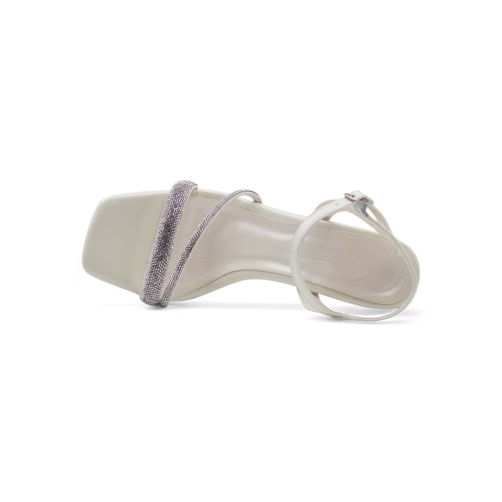 PANDORA MODA Y25.50.700 İKİ ŞERİT TAŞLI KADIN ŞEFFAF TOPUKLU ABİYE - SEDEF - 40