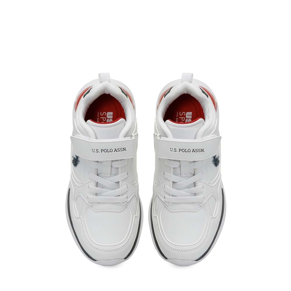 U.S. POLO ASSN. INTER JR 5FX ERKEK ÇOCUK SPOR AYAKKABI - BEYAZ - 32