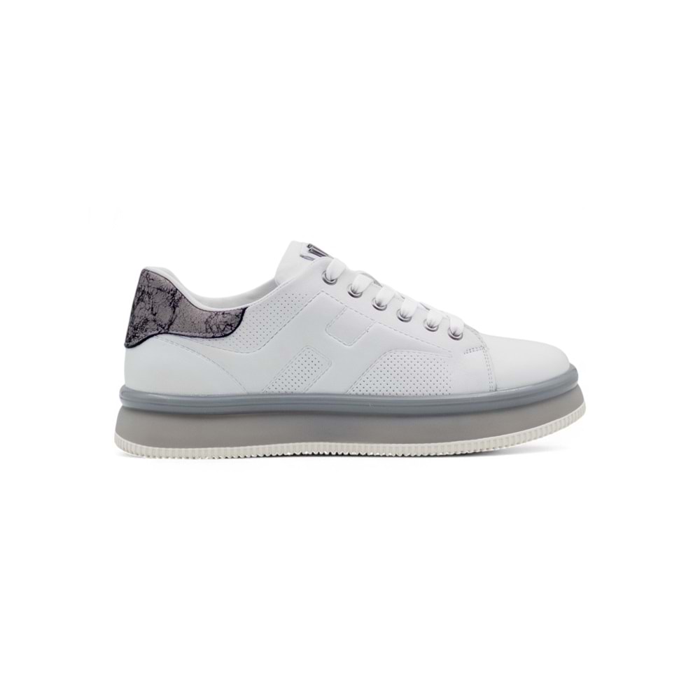 VOYAGER M030 ERKEK HAKİKİ DERİ SNEAKER - BEYAZ - 41