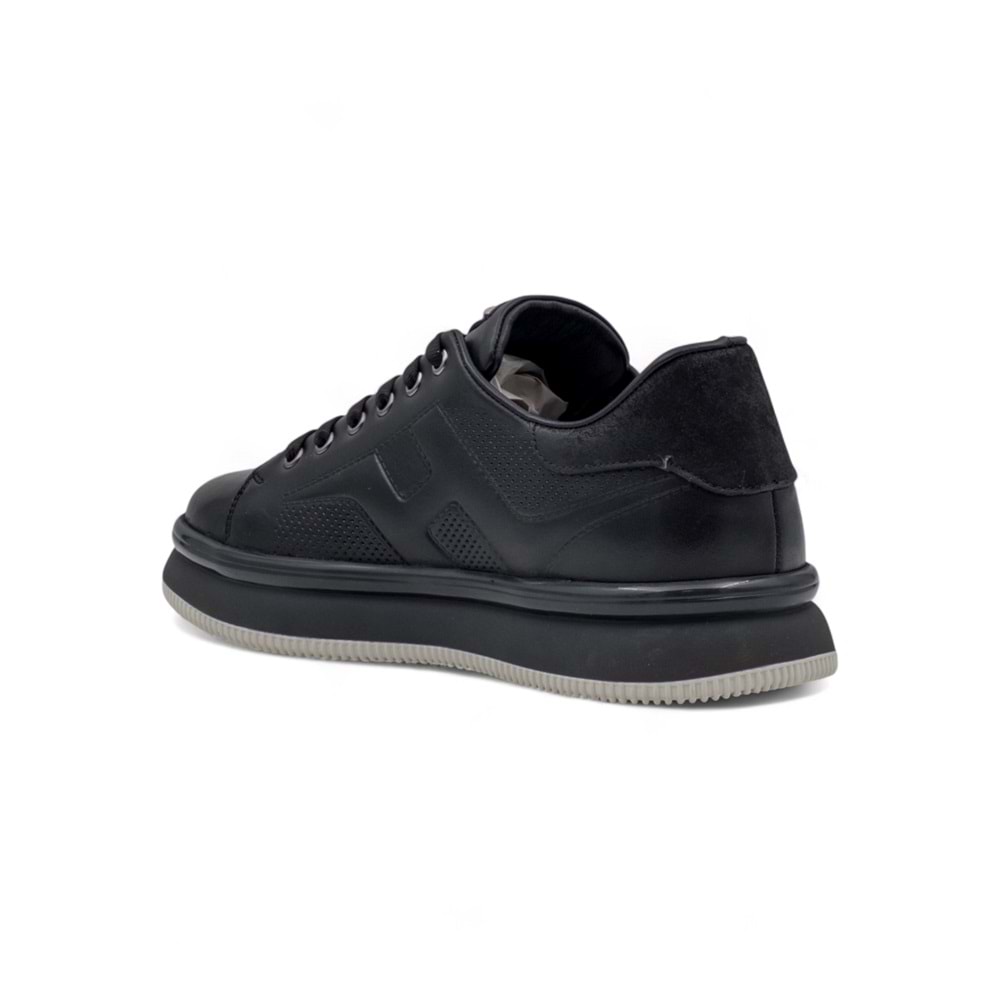 VOYAGER M030 ERKEK HAKİKİ DERİ SNEAKER - SİYAH - 40