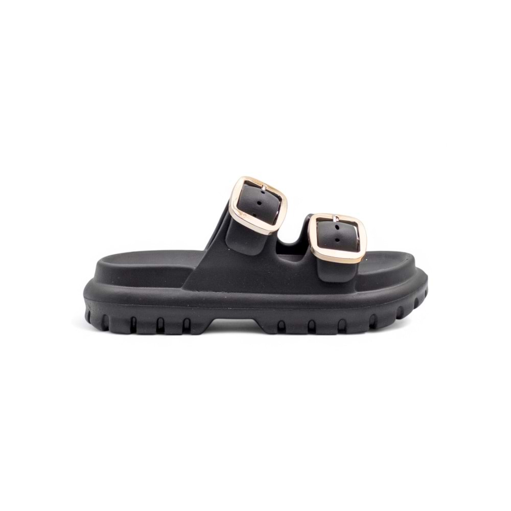 SONIMIX EZ0173.02 ÇİFT TOKALI KADIN TERLİK - SİYAH - 40