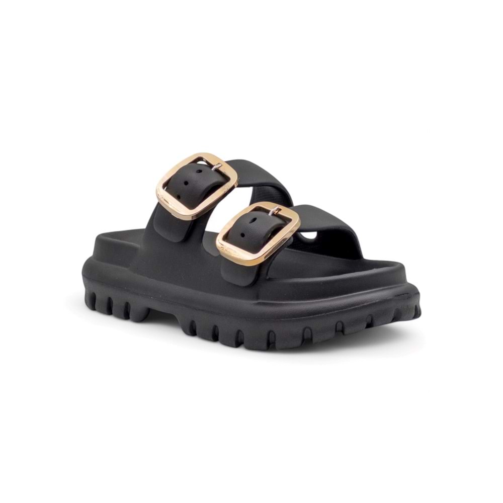 SONIMIX EZ0173.02 ÇİFT TOKALI KADIN TERLİK - SİYAH - 40