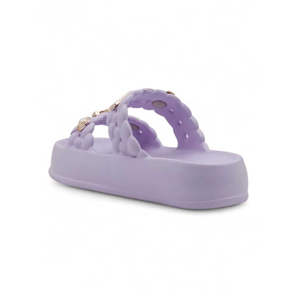 SONIMIX EZ0185.01 TAŞLI KADIN TERLİK - LİLA - 40