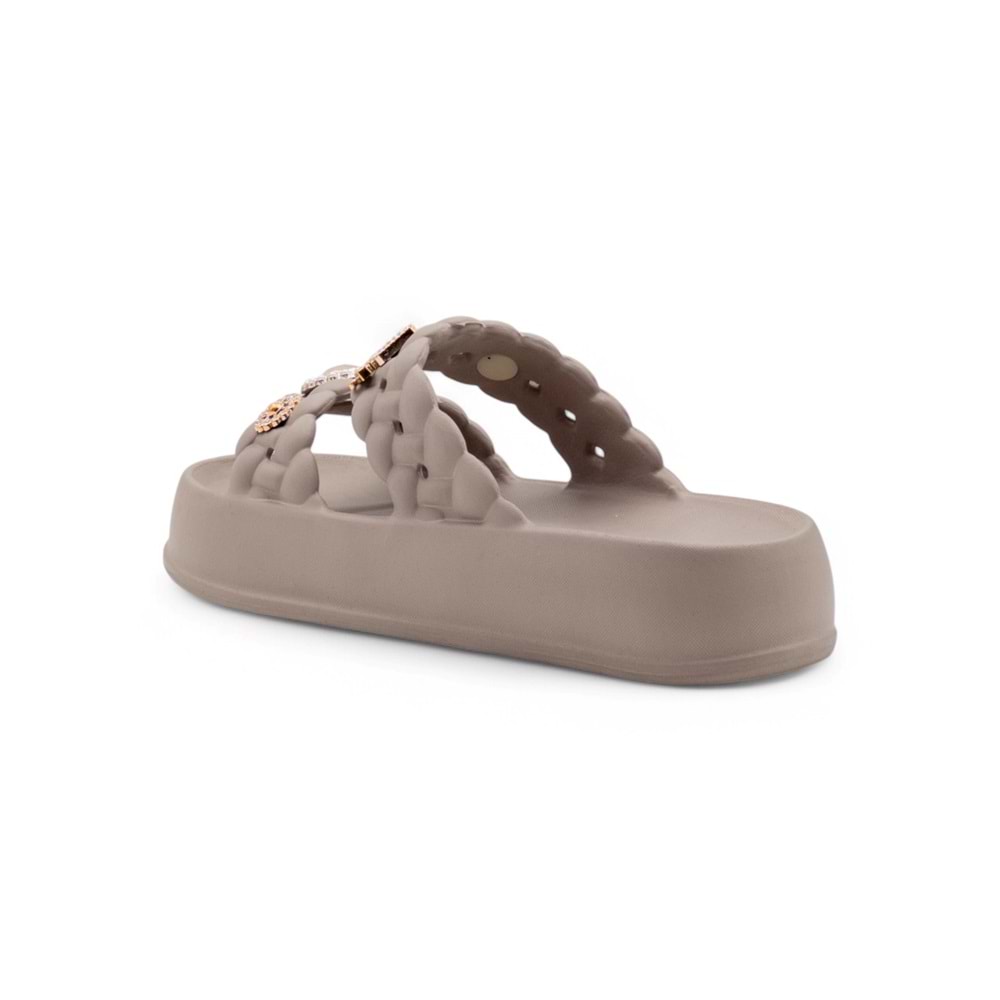 SONIMIX EZ0185.01 TAŞLI KADIN TERLİK - VİZON - 40